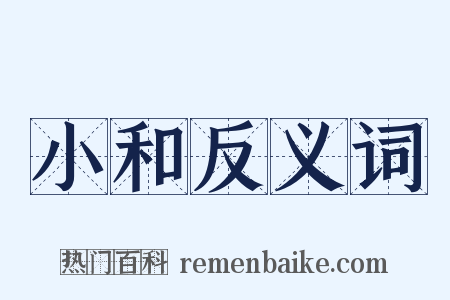 小和反义词是什么意思的图片